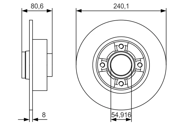 Задний тормозной диск bosch 0986479S37