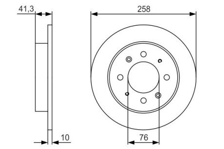 Задний тормозной диск bosch 0986479S57