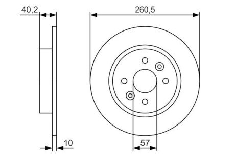 Задній гальмівний (тормозний) диск bosch 0986479S85