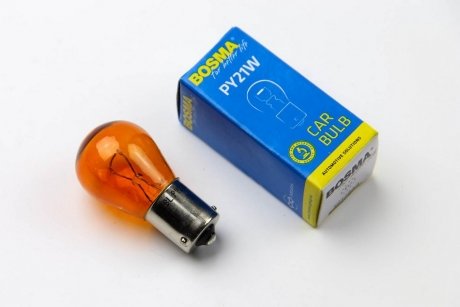 Автолампа BAU15S 12V 21W PY21W Янтарный в коробке 1шт bosma 0287S на Фольксваген Крафтер 2