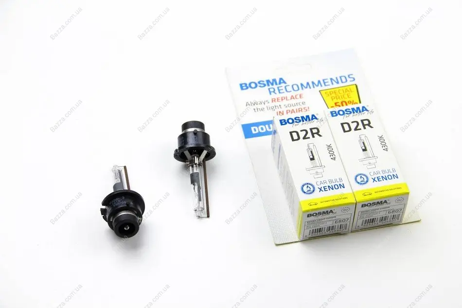 Автолампа D2R XENON 85V 35W P32D-3 4300K (2 шт) BOSMA 6807D (фото 1)