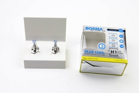 Автолампа H1 PLUS 120% 12V 55W P14,5S Упаковка 2шт bosma 5479 на Ауди R8