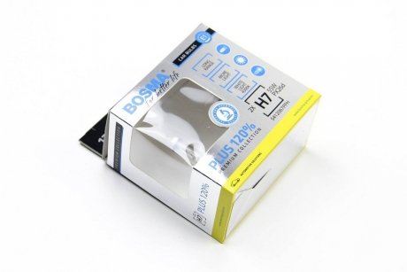 Автолампа H7 PLUS 120% 12V 55W PX26D Упаковка 2шт bosma 5462
