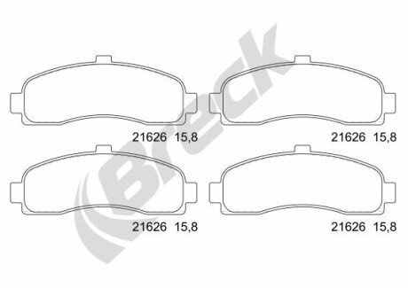 Тормозные колодки breck 21626 00 702 00