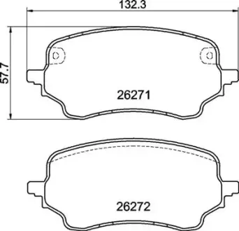 Гальмівні колодки, дискові brembo P24236