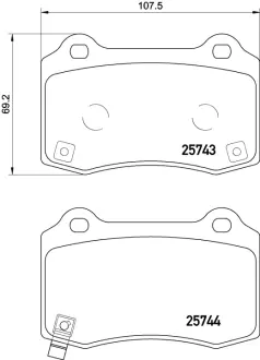 Гальмівні колодки, дискові brembo P30074E