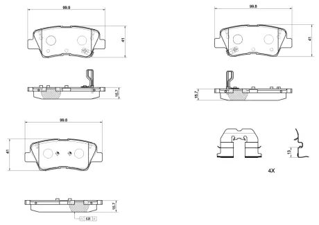 Тормозні (гальмівні) колодки Brembo P30158