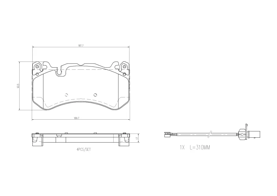Тормозні (гальмівні) колодки Brembo P50164 (фото 1)