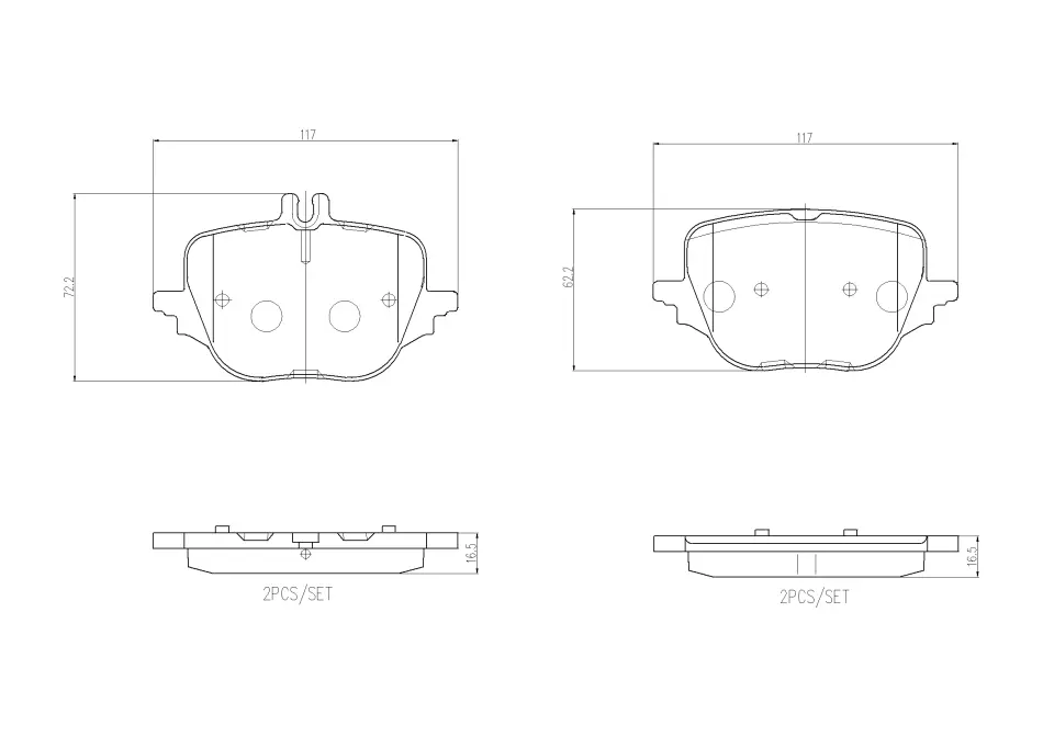 Гальмівні колодки, дискові Brembo P50169 (фото 1)
