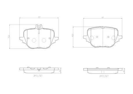 Гальмівні колодки, дискові Brembo P50169