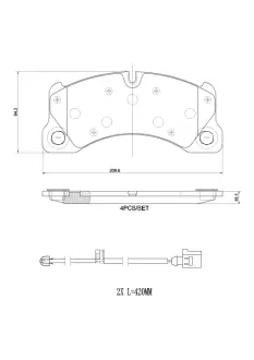 Комплект гальмівних колодок brembo P65049