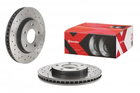 Вентилируемый тормозной диск brembo 09.B647.1X