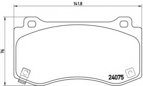 Тормозні (гальмівні) колодки brembo P11 023