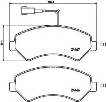 Передні тормозні (гальмівні) колодки brembo P23 136