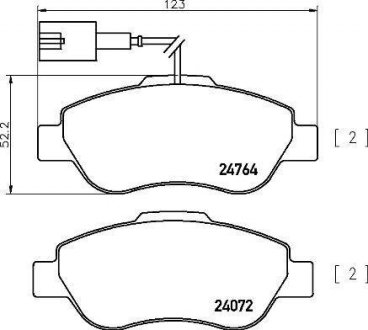 Тормозні (гальмівні) колодки brembo P24 150