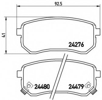 Тормозні (гальмівні) колодки brembo P30 033