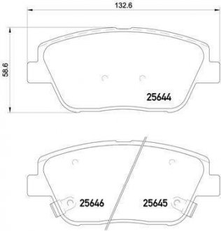 Передние тормозные колодки brembo P30 066