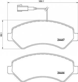 Передні тормозні (гальмівні) колодки brembo P61 118