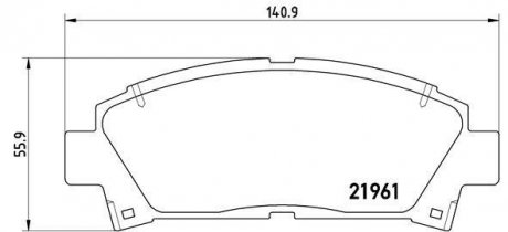 Тормозні (гальмівні) колодки brembo P83 028