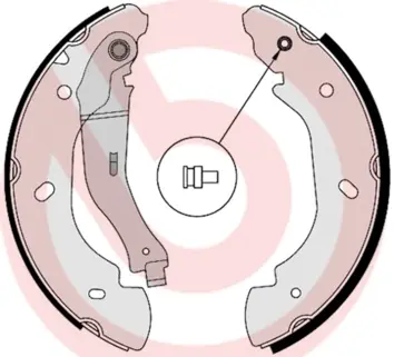 Колодки ручного (стоячого) тормоза brembo S24 538