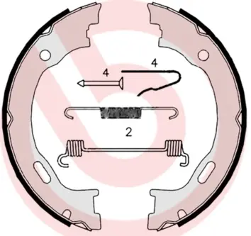 Колодки ручного (стоячого) гальма Brembo S50 515 (фото 1)