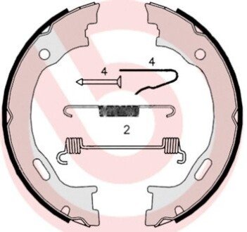 Колодки ручного (стоячого) гальма brembo S50 515