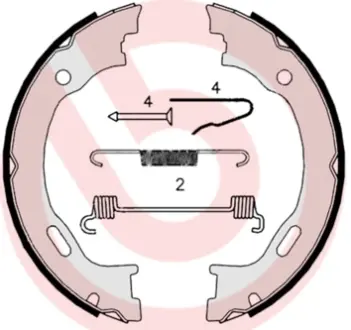 Колодки ручного (стоячого) тормоза brembo S50 515