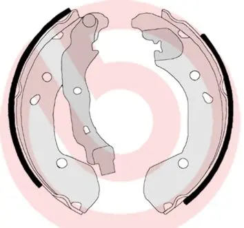 Колодки ручного (стоячого) гальма Brembo S56510 (фото 1)