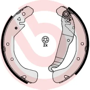 Колодки ручного (стоячого) гальма Brembo S59517 (фото 1)