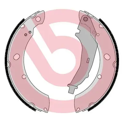 Колодки ручного (стоячого) гальма Brembo S85544 (фото 1)