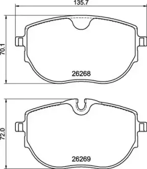 Комплект гальмівних колодок Brembo P85187