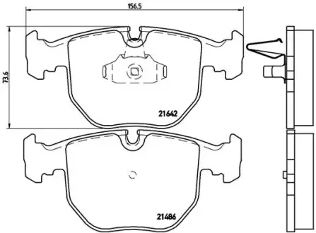 Передние тормозные колодки brembo P06021