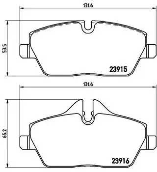 Передние тормозные колодки brembo P06034