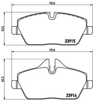 Передні тормозні (гальмівні) колодки brembo P06034 на Бмв 1 серии