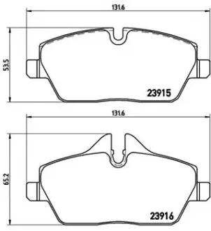 Передние тормозные колодки brembo P06034
