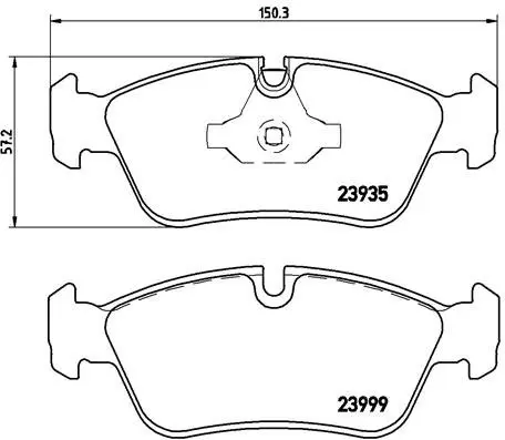 Передні тормозні (гальмівні) колодки Brembo P06035 (фото 1)