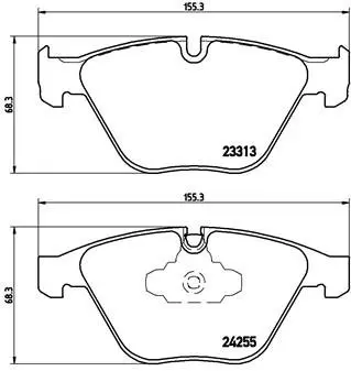 Передні тормозні (гальмівні) колодки Brembo P06055 (фото 1)
