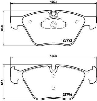 Передні тормозні (гальмівні) колодки brembo P06057 на Бмв X1