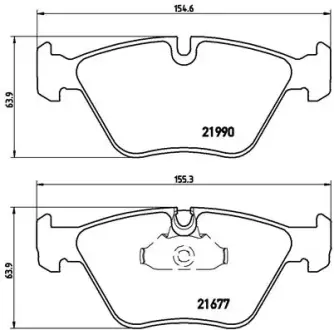 Передние тормозные колодки brembo P06065