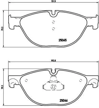 Передние тормозные колодки brembo P06076