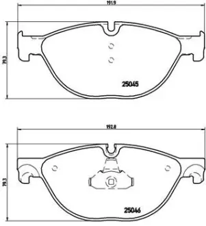 Передние тормозные колодки brembo P06076