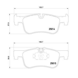 Передні тормозні (гальмівні) колодки brembo P06078