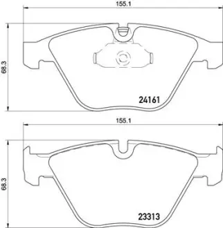 Передні тормозні (гальмівні) колодки brembo P06081 Бмв Е90