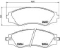 Передние тормозные колодки brembo P10006