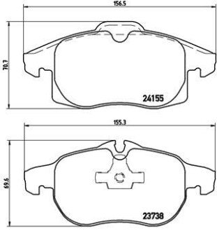 Передні тормозні (гальмівні) колодки brembo P10 011 на Опель Вектра с