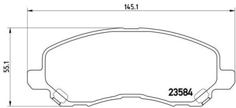 Передние тормозные колодки brembo P11026