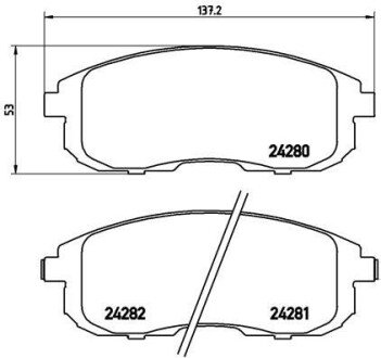 Передние тормозные колодки brembo P23 126 на Ниссан Тиида