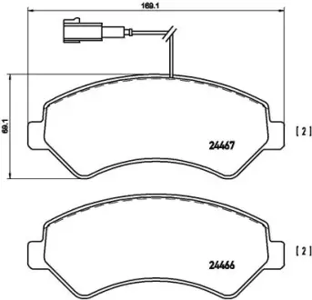 Передні тормозні (гальмівні) колодки Brembo P23 136