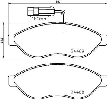 Передні тормозні (гальмівні) колодки brembo P23 143 на Ситроен Джампер