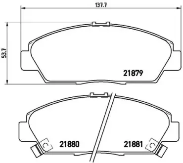 Передні тормозні (гальмівні) колодки brembo P28021 Rover